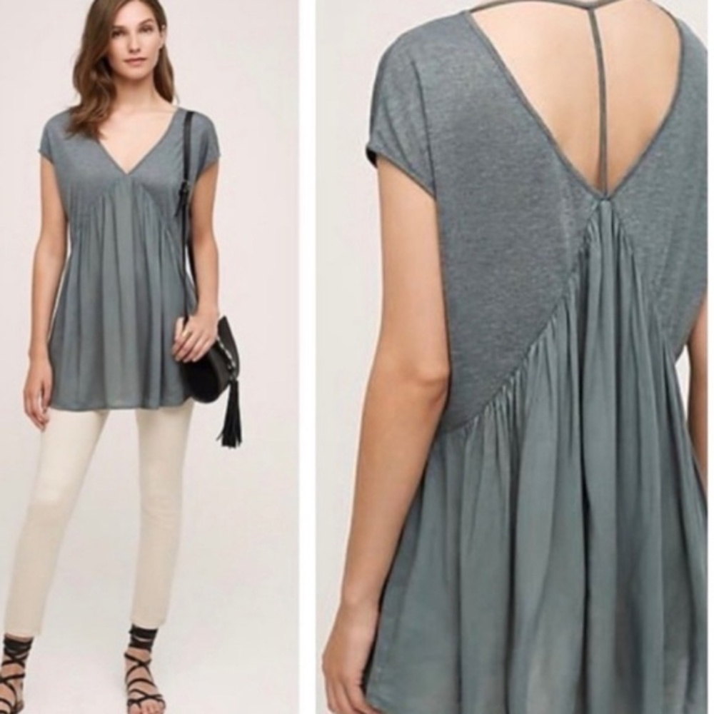 Anthropologie | Meadow Rue T Back Flowy Swing Tee
